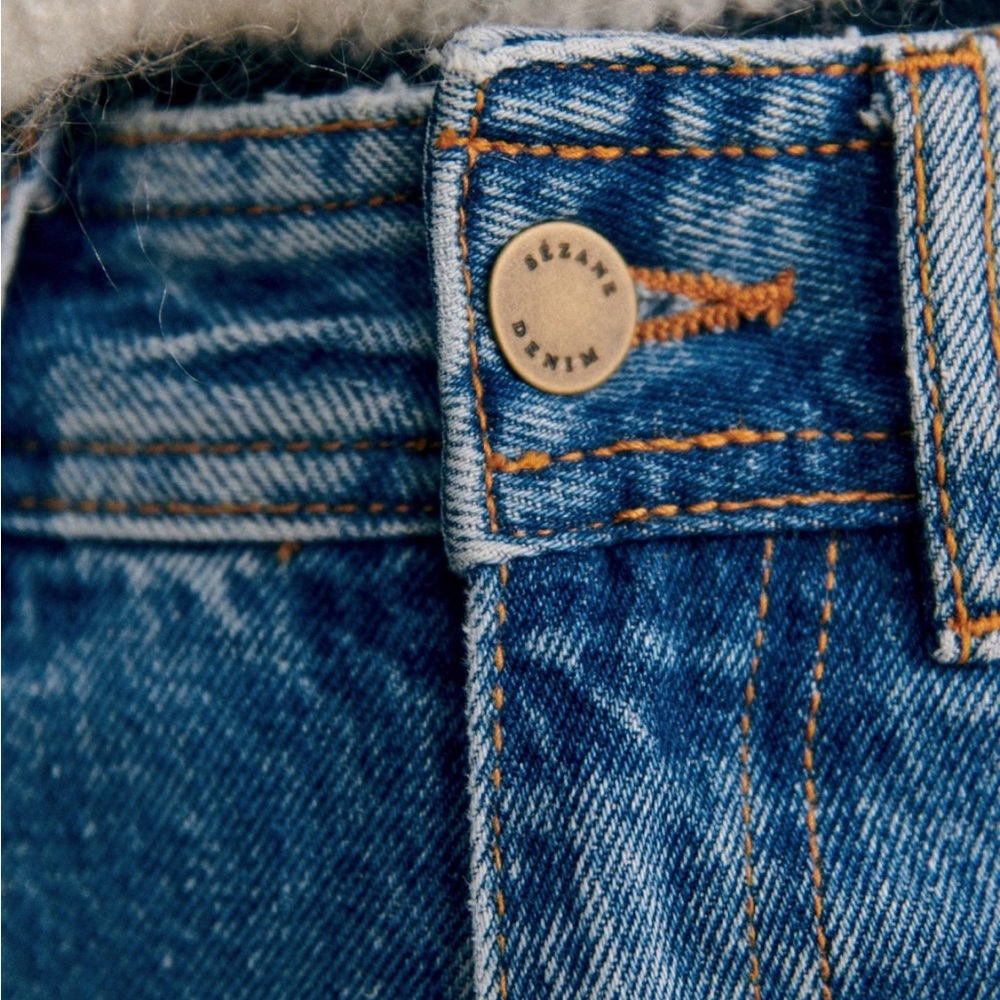 Sezane Le Crop Denim Blue - Size 10 - Picture 4 of 15